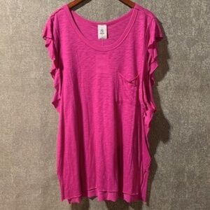 Free People Flutter Sleeve Top NWT- size L